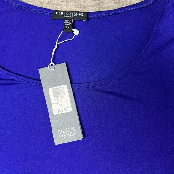 NWT! Eileen Fisher Women's, Violet Slip on Tunic Dress Size 2X- MSRP $148 - Picture 4 of 5